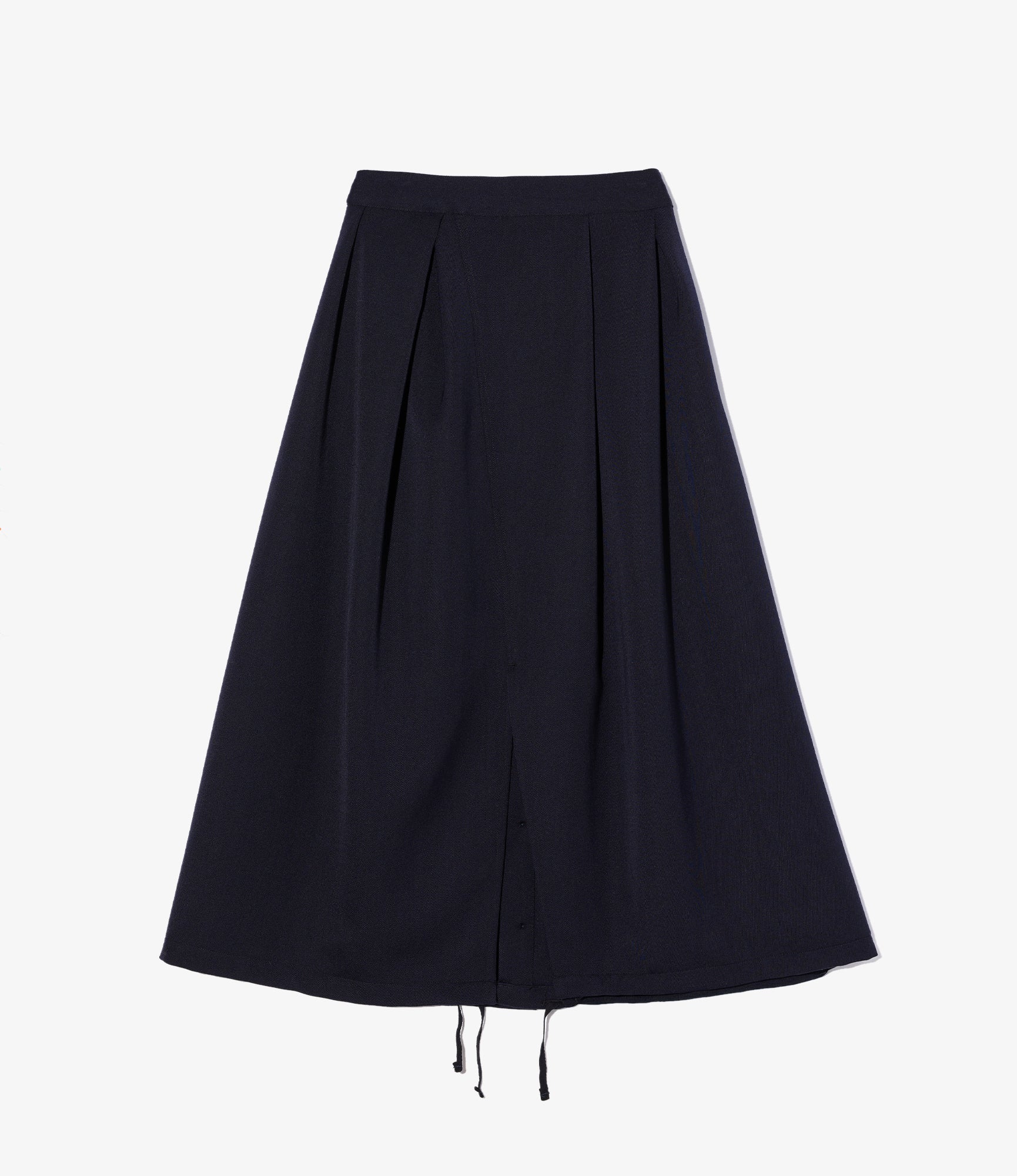 Women's Tuck Skirt - Dk. Navy Heavy Wool Elastique - Image 2